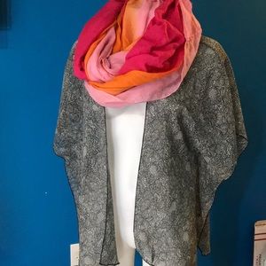 Black & White Floral Kimono